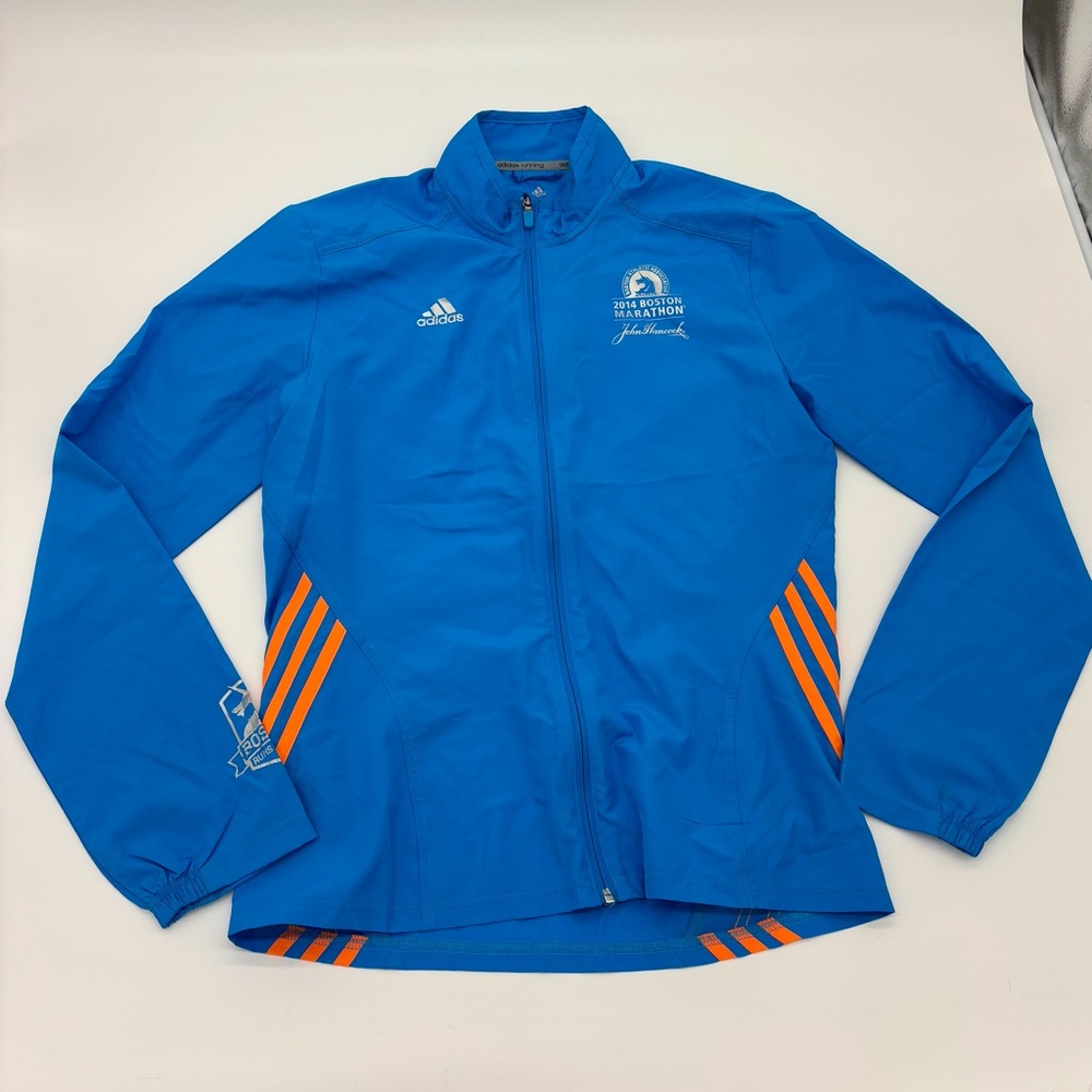 Adidas 2014 Boston Marathon Running Jacket – Blue/Orange – Size Small